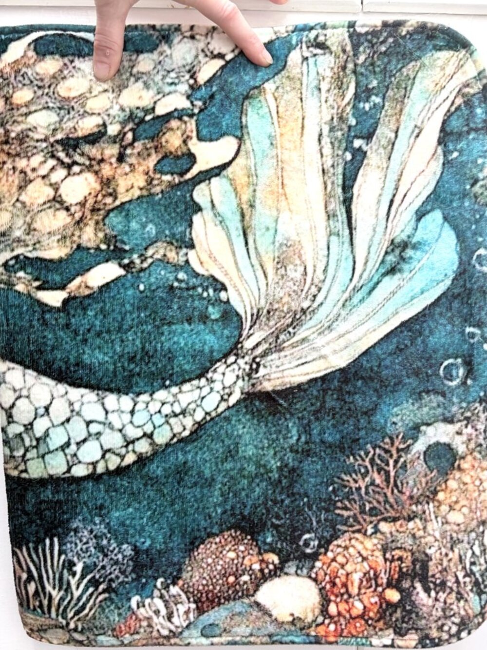 Large Mermaid Underwater Ocean Area Rug Bath Mat 31.5 x 47.2 - Picture 3 of 4